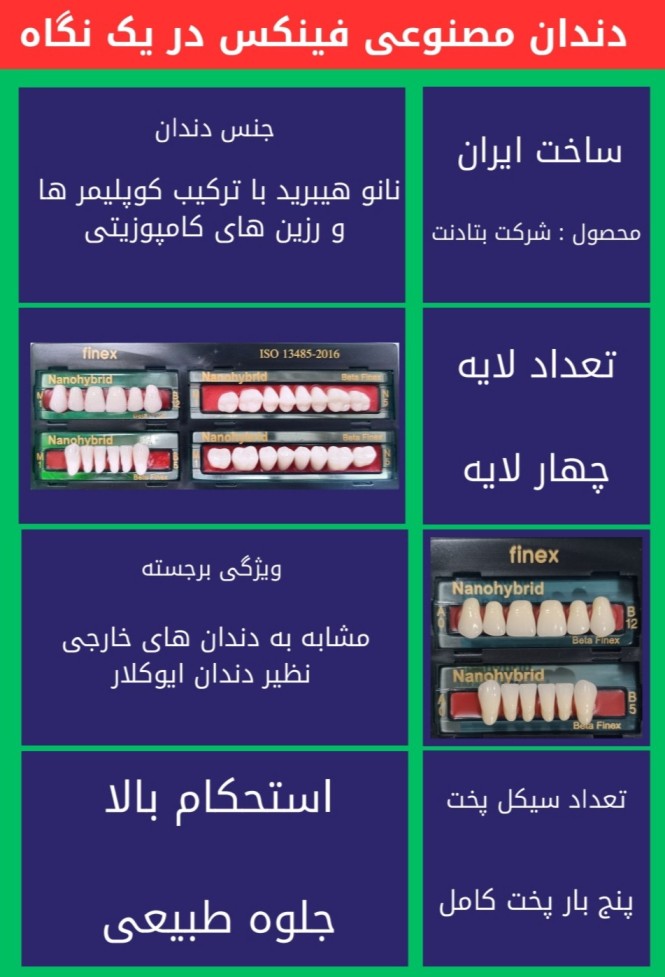 اینفوگرافی دندان مصنوعی فینکس